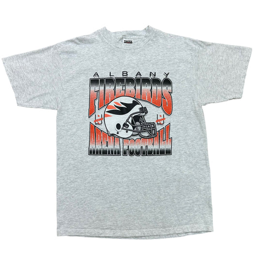 Vintage 1990s Albany Firebirds Arena Football Heather Grey T-Shirt - Size XL