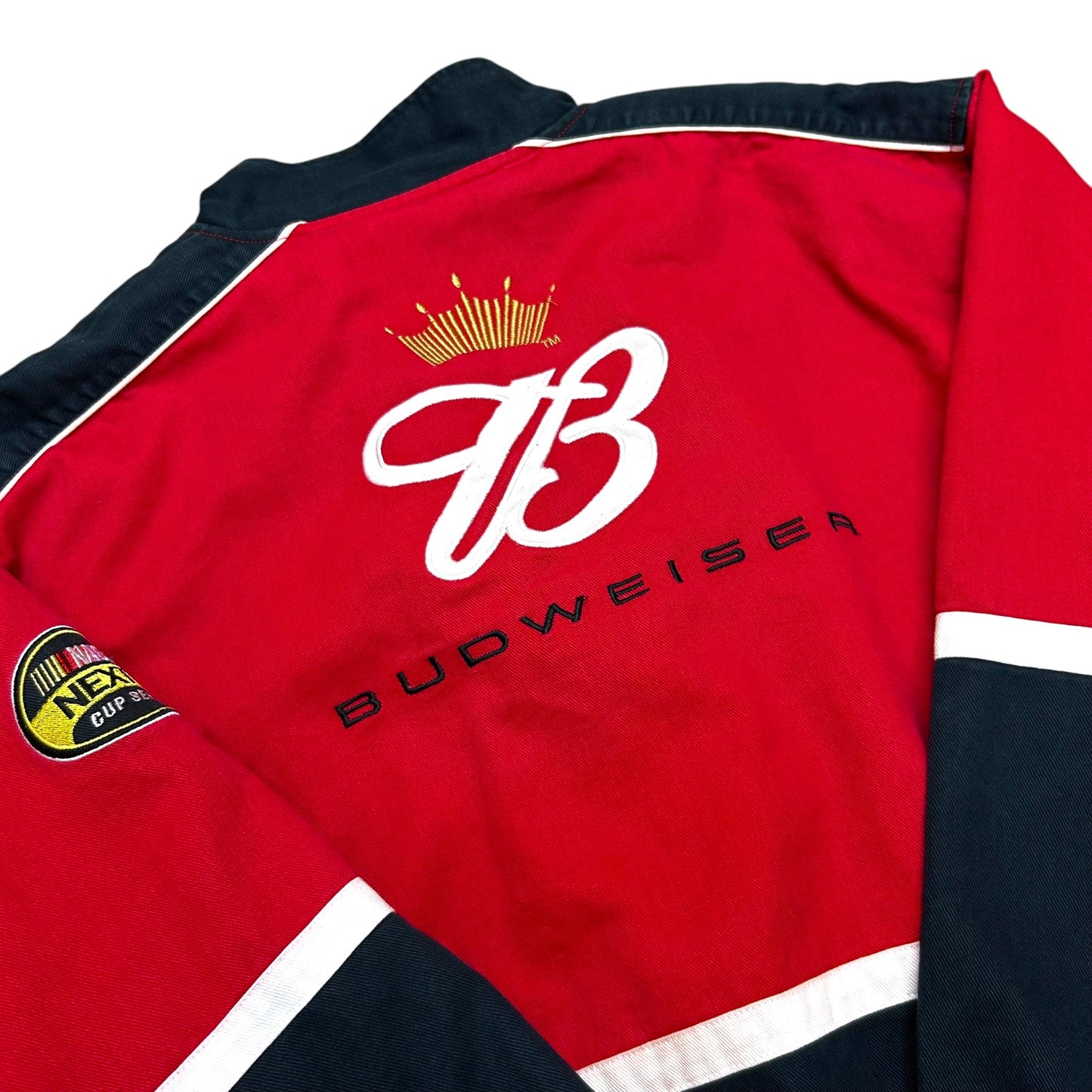 Mid-2000s Dale Earnhardt Jr./Budweiser Red/Black Racing Jacket - Size Large