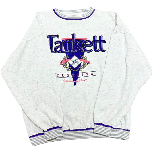 Vintage 1990s “Tarkett Flooring” Grey Crewneck Sweatshirt - Size XL (Fits L/XL)