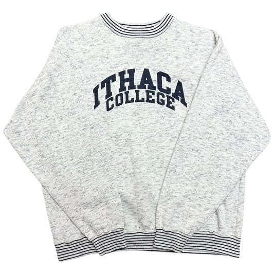 Early 2000s Ithaca College Heather Grey Crewneck Sweatshirt - Size XL