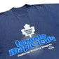 Vintage 1990s Trench Canada Toronto Maple Leafs Blue Striped Graphic T-Shirt - Size XL