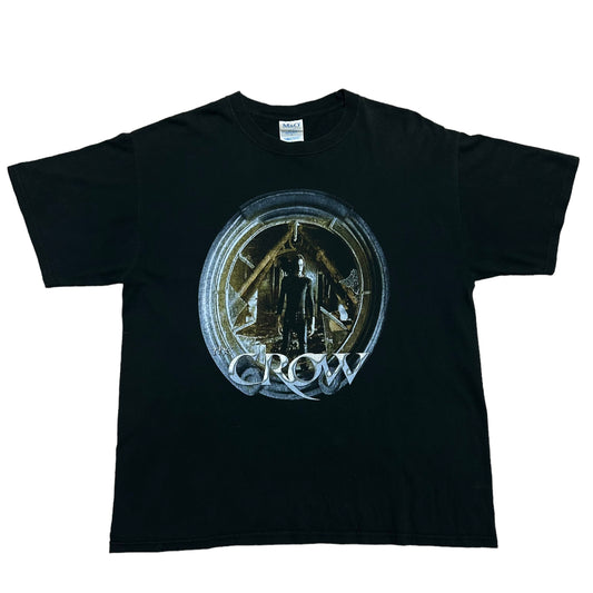 Early 2000s The Crow Movie Promo Licensed Black Graphic T-Shirt - Size Large