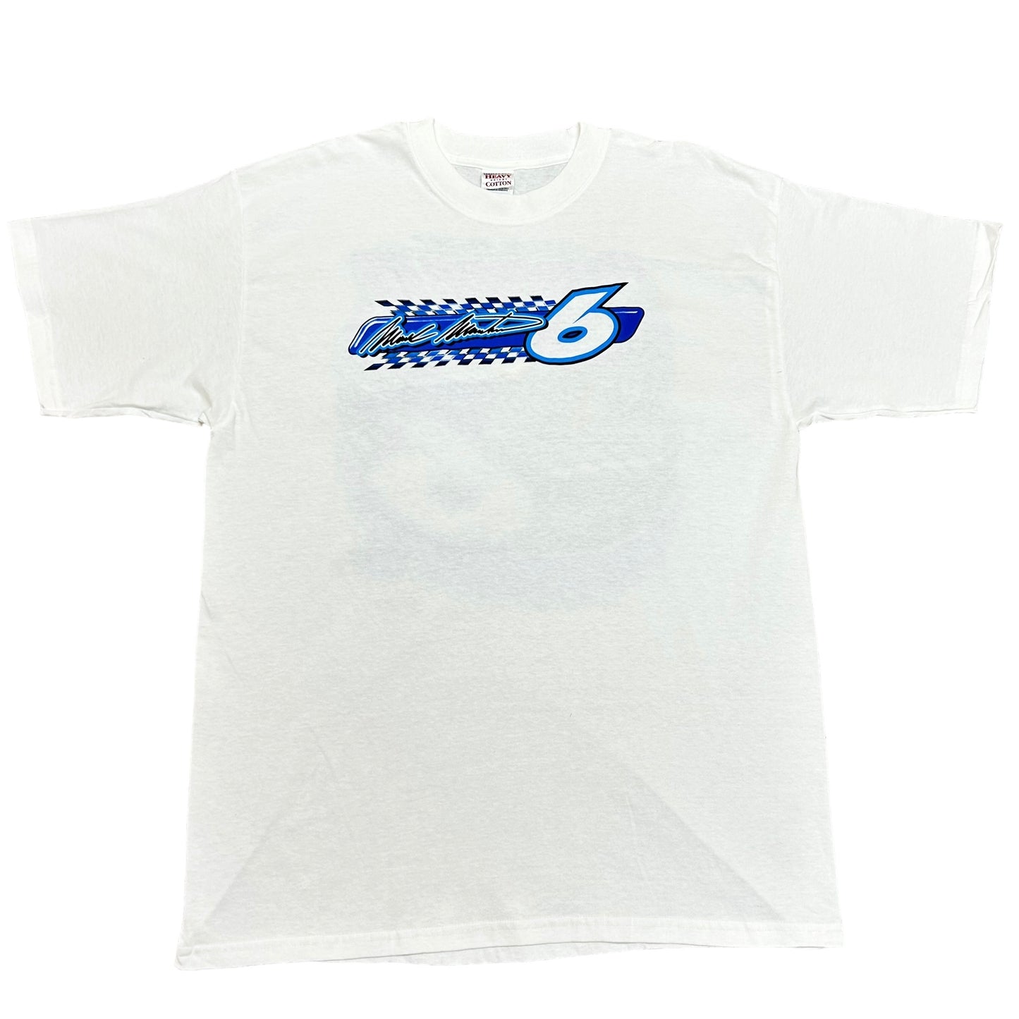 NWOT Vintage Y2K Mark Martin NASCAR Racing White Graphic T-Shirt - Size XL
