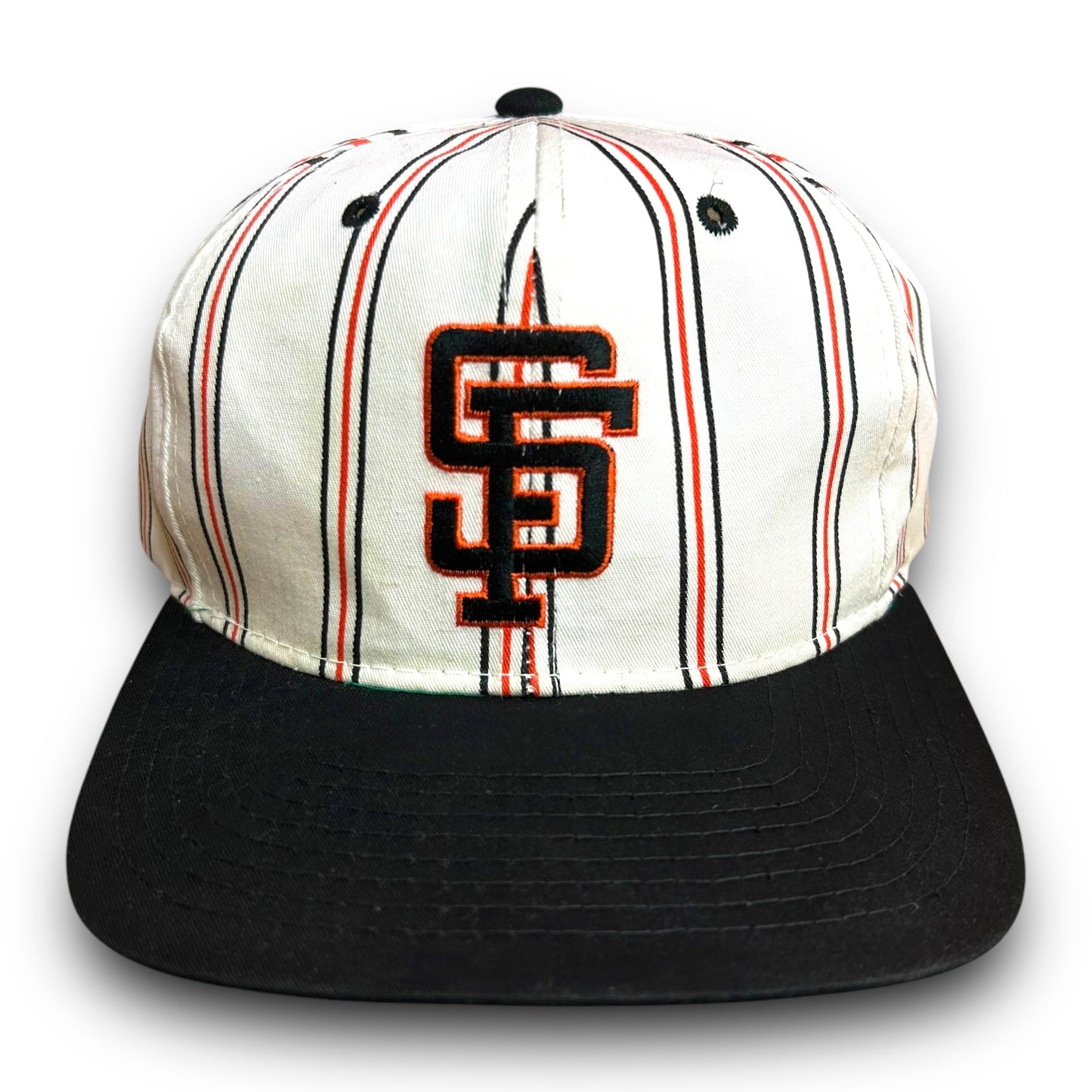 Vintage 1990s Starter San Francisco Giants White/Pinstripe Snapback Hat - One Size