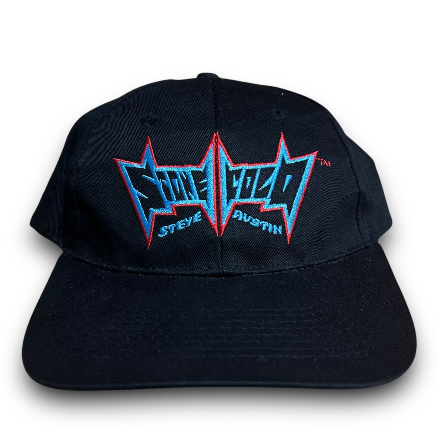 Vintage 1990s WWF Stone Cold Steve Austin Black/Red/Blue Snapback Hat - One Size