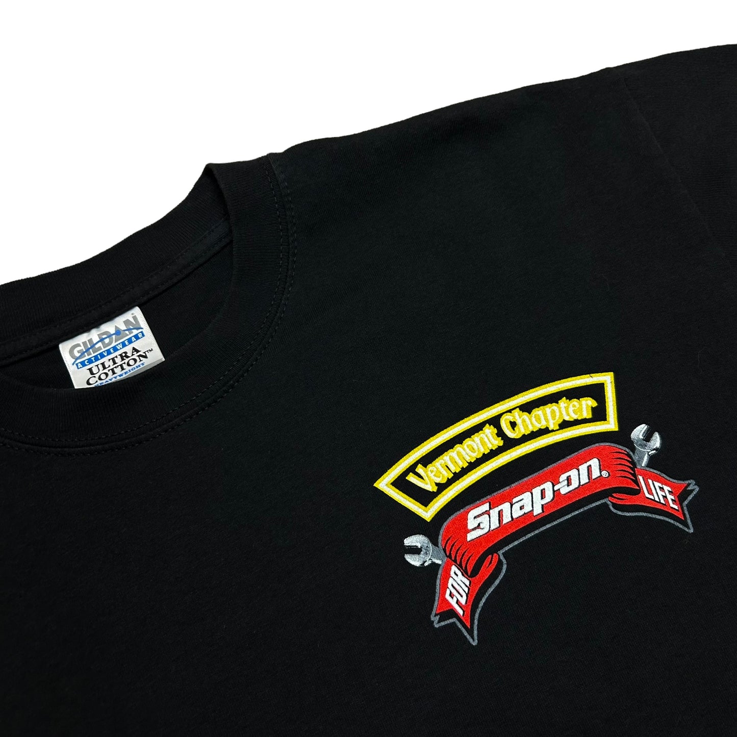 Early 2000s Snap-On Tools “Vermont Chapter” Black Motorcycle Graphic T-Shirt - Size Large