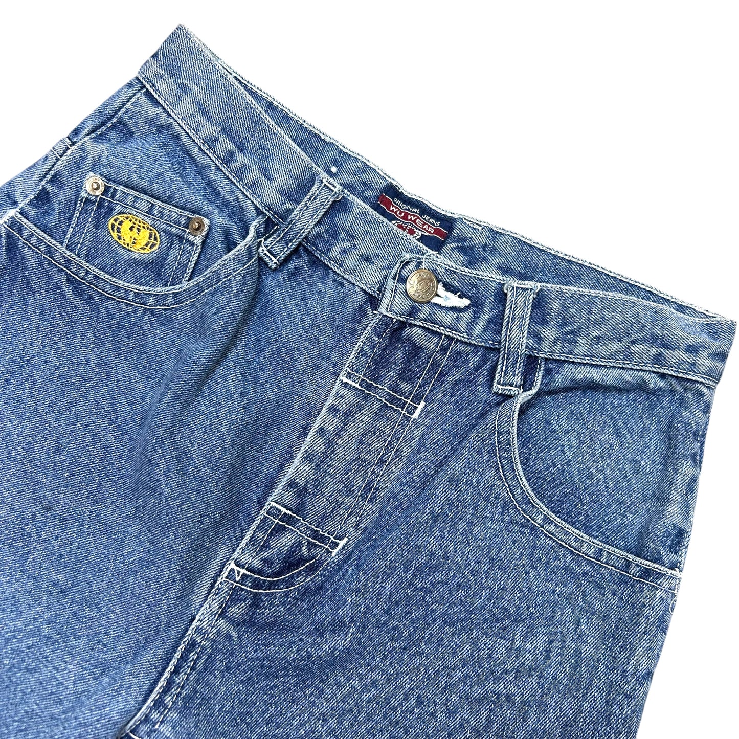 Vintage 1990s YOUTH Wu-Wear Jeans Co. Regular Fit Light Wash Jeans - Size 26” x 24”