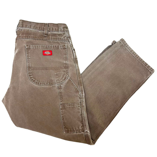 Modern Dickies Brown Loose Fit Carpenter Jeans - Size 34” x 30”