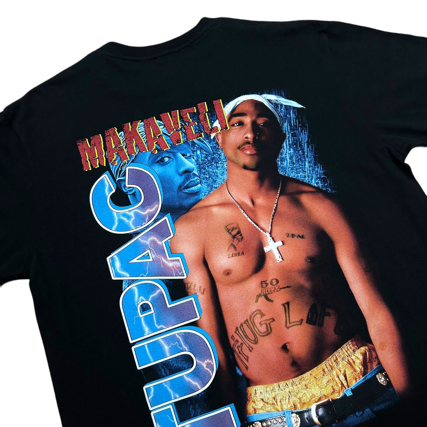 Modern Bootleg Tupac Shakur Black “Rap Tee” Style Graphic T-Shirt - Size XL