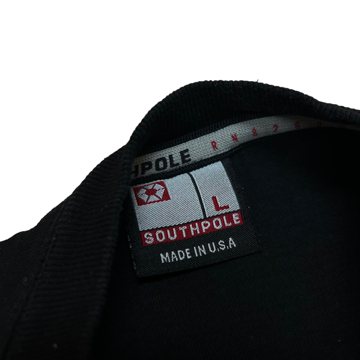 Vintage Y2K Southpole Black Graphic T-Shirt - Size Large (Fits S/M)
