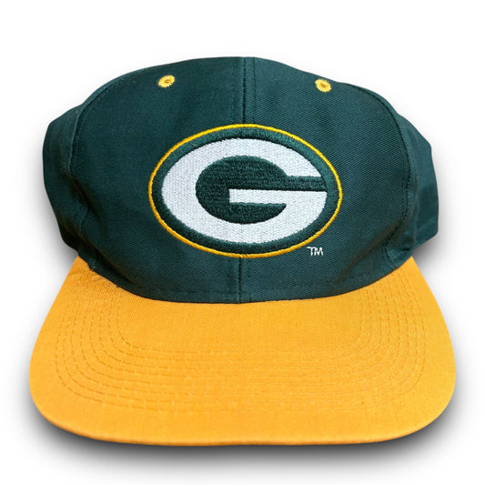 Vintage 1990s Logo 7 Green Bay Packers/Coca Cola Green Snapback Hat - One Size