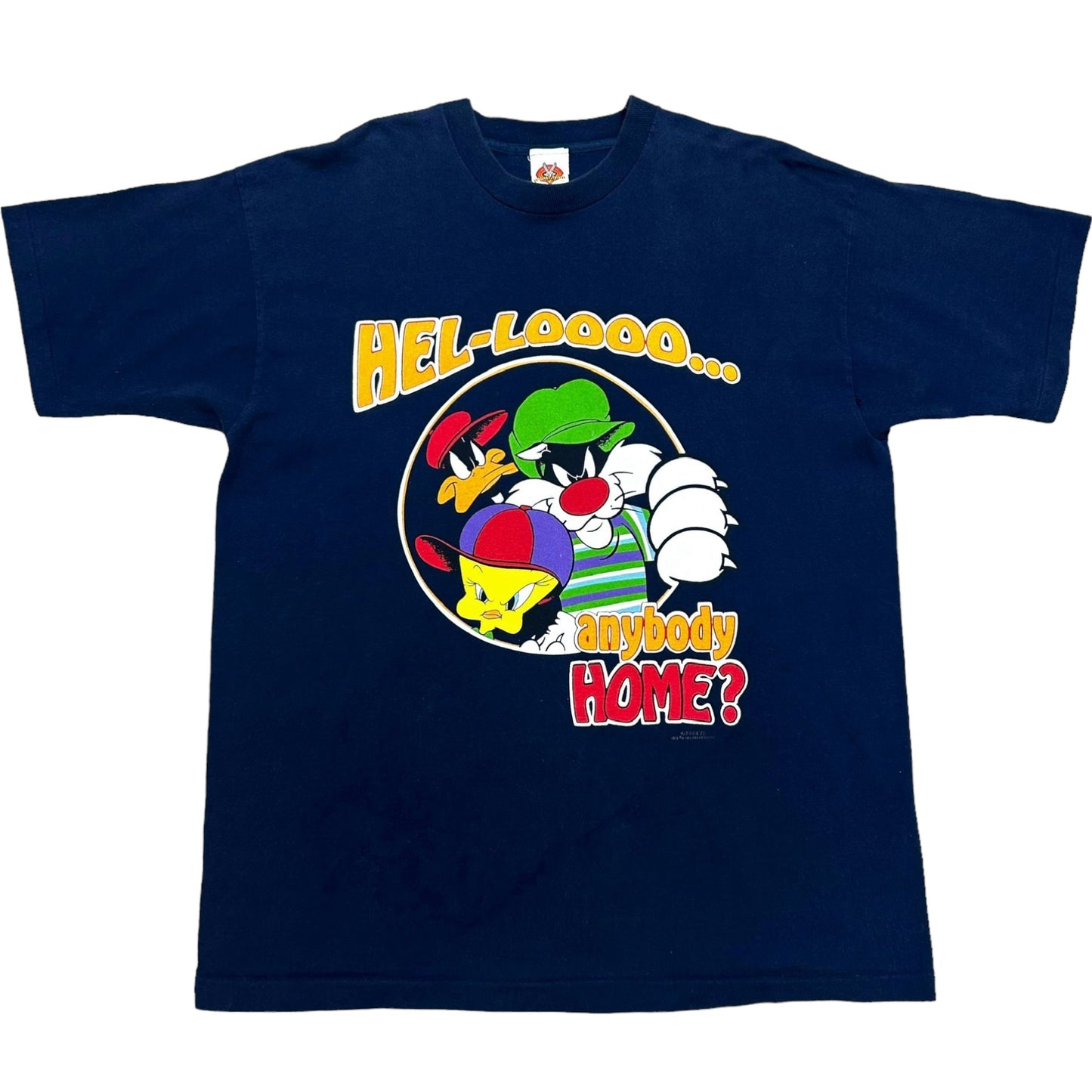 Vintage 1990s Looney Tunes “Anybody Home?” Navy Blue Graphic T-Shirt - Size XL