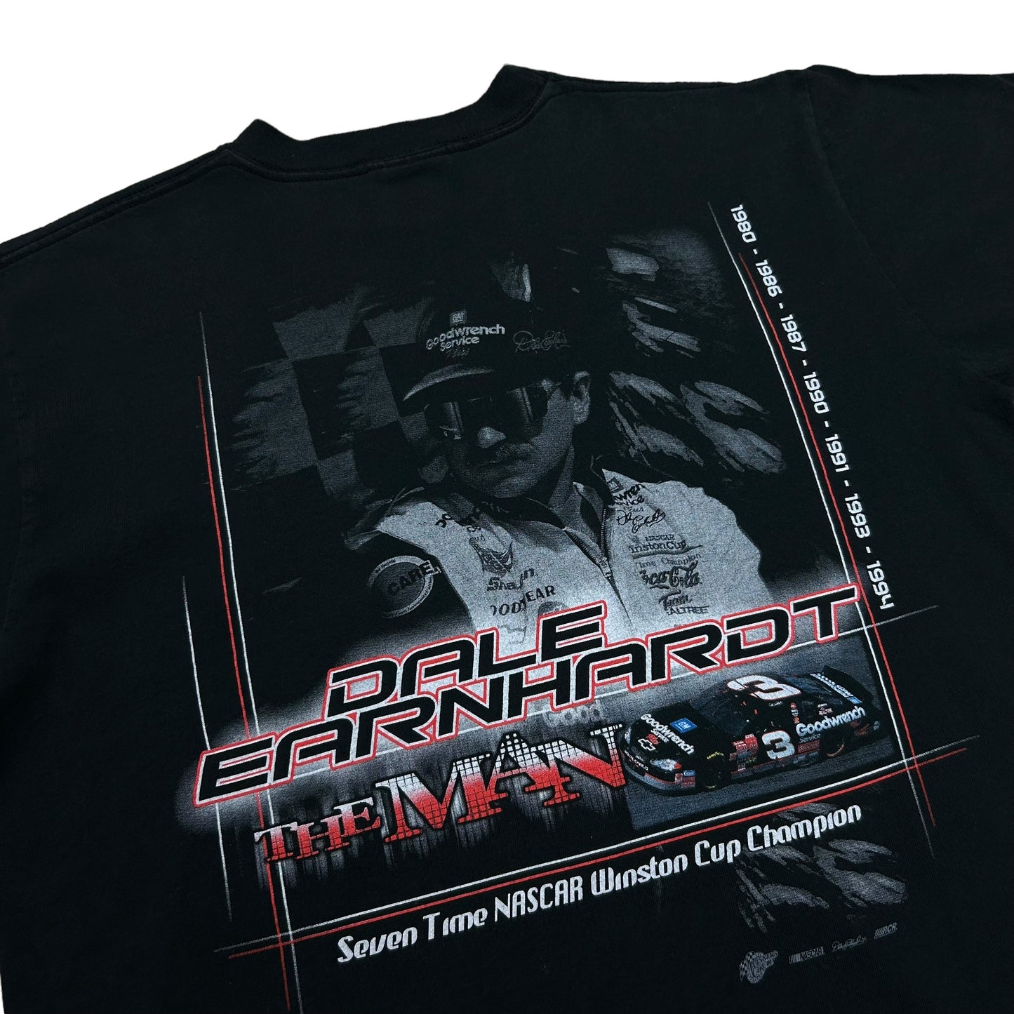 Early 2000s Dale Earnhardt Sr. “The Man” Black Racing Graphic T-Shirt - Size Large