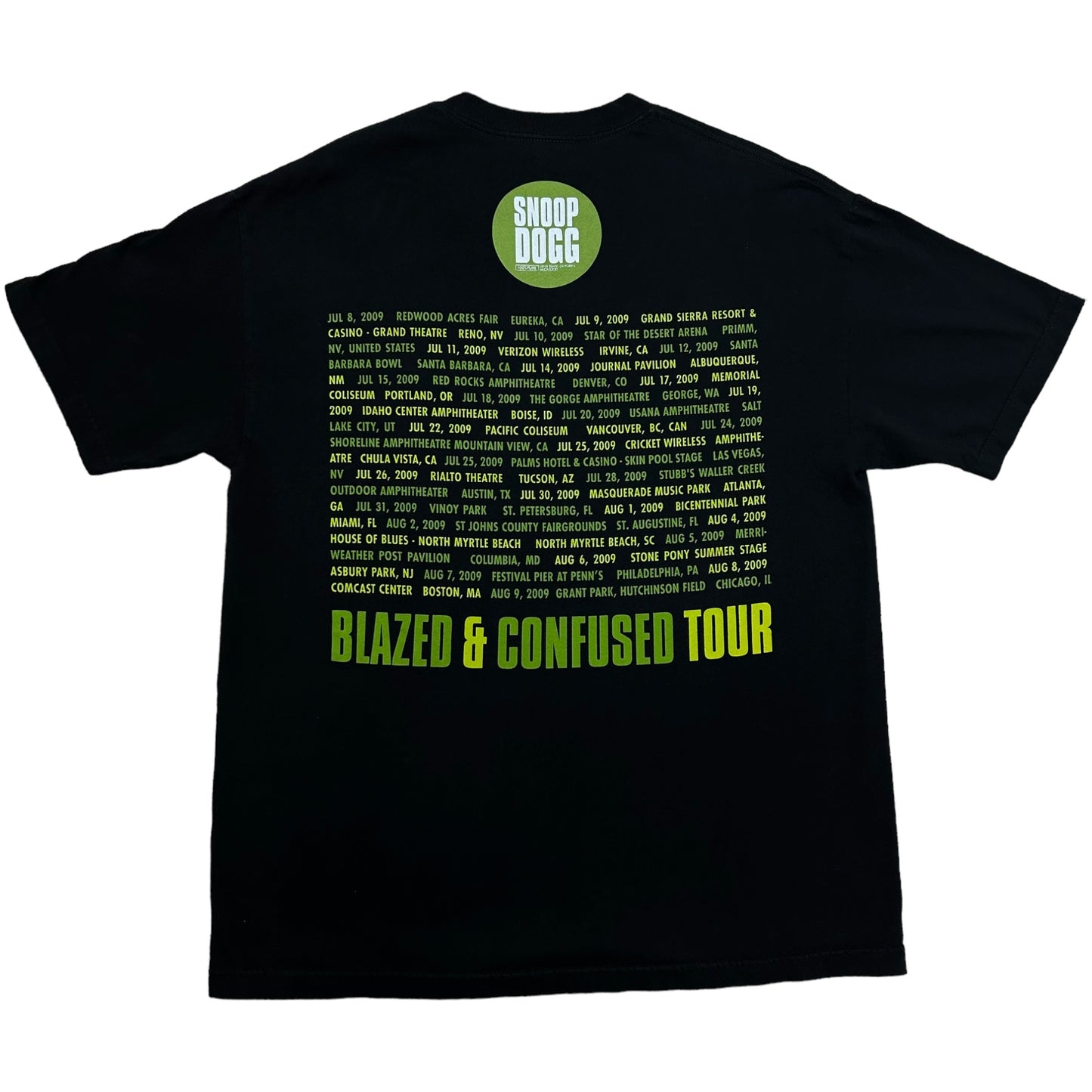 Late 2000s Snoop Dogg “Blazed & Confused Tour” Black Graphic T-Shirt - Size XL