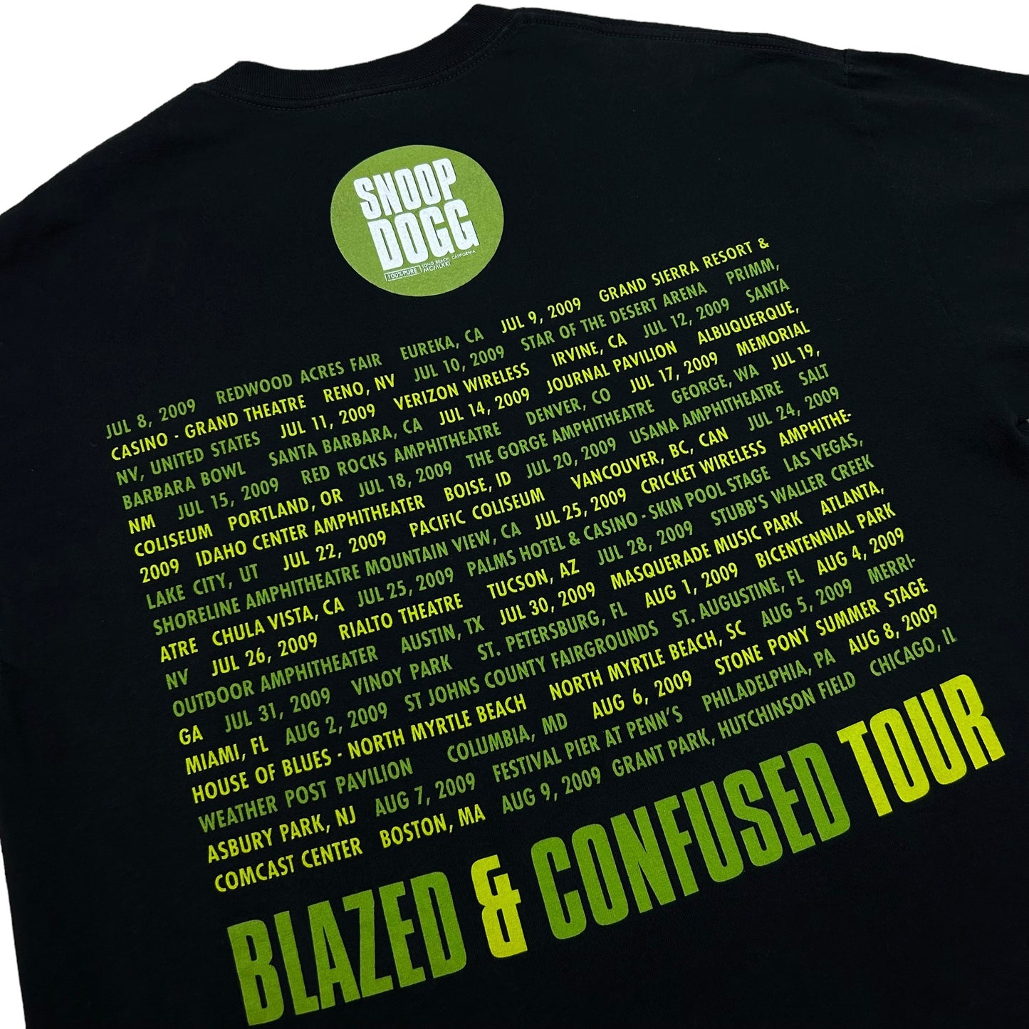 Late 2000s Snoop Dogg “Blazed & Confused Tour” Black Graphic T-Shirt - Size XL