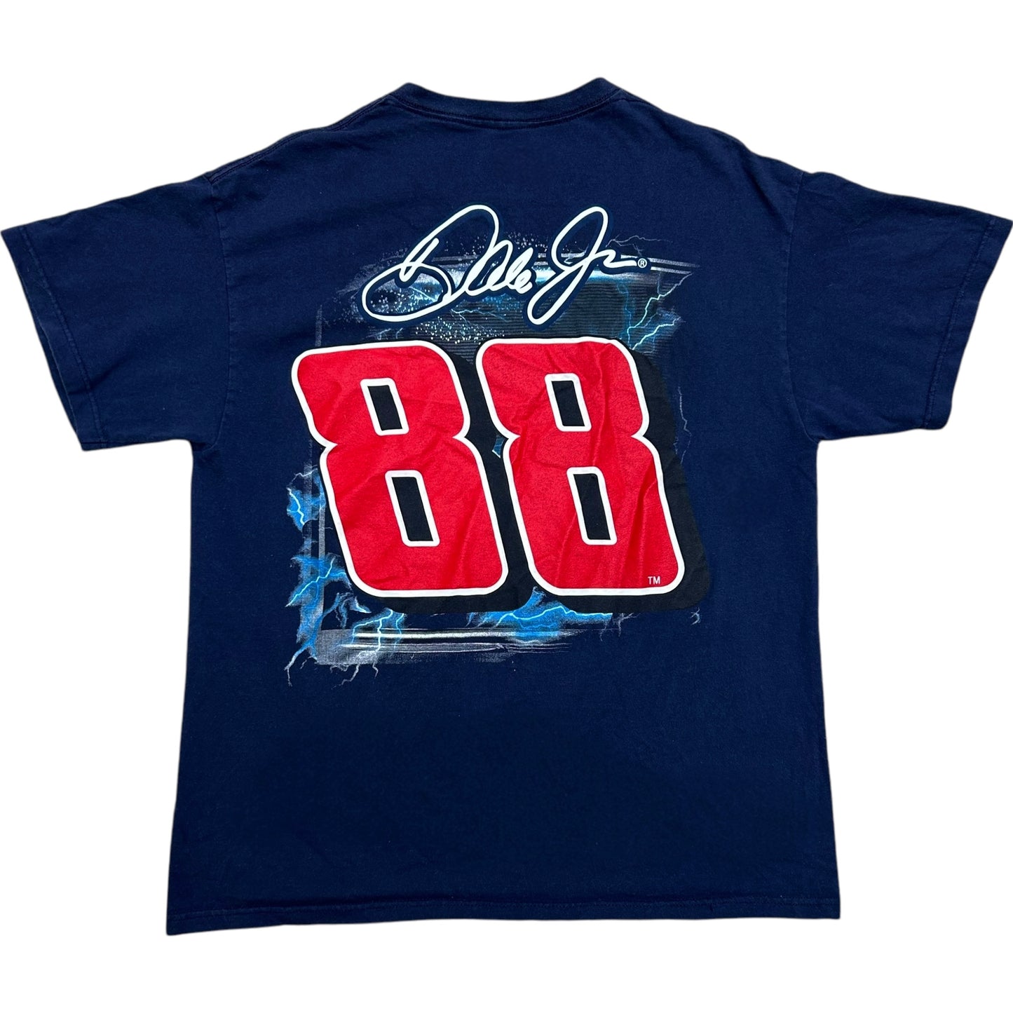 Late 2000s Dale Earnhardt Jr./National Guard Racing Navy Blue Graphic T-Shirt - Size XL (Fits L/XL)