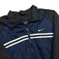 Vintage Y2K Nike Navy Blue/Black Full-Zip Windbreaker Jacket - Size Medium