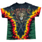 Vintage Y2K Rastafari Lion Black Tie-Dye Graphic T-Shirt - Size Medium
