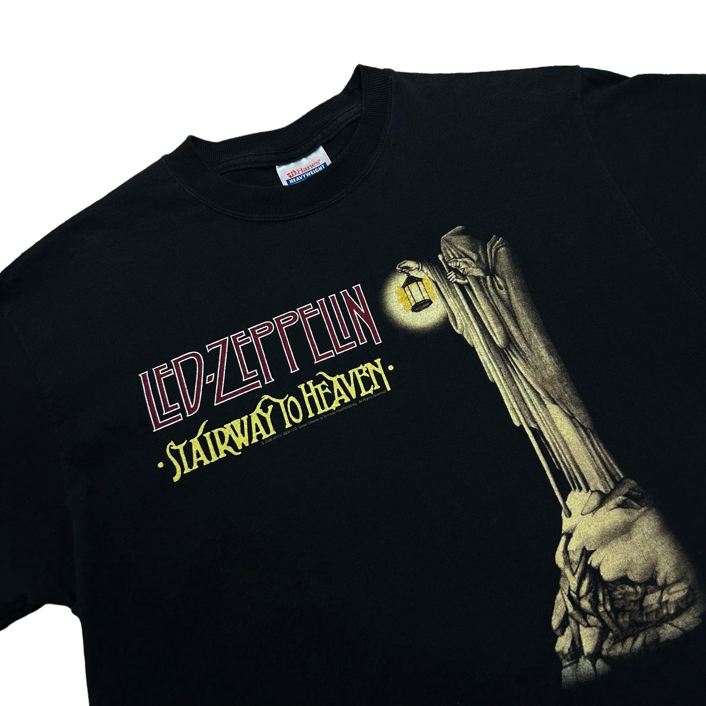 Mid-2000s Led Zeppelin “Stairway To Heaven” Black Graphic T-Shirt - Size Medium