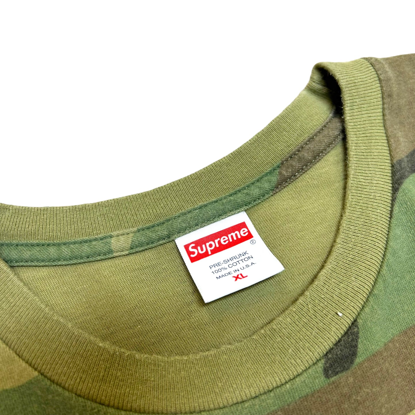 Supreme SS20 Woodland Camo Paint Logo T-Shirt - Size XL