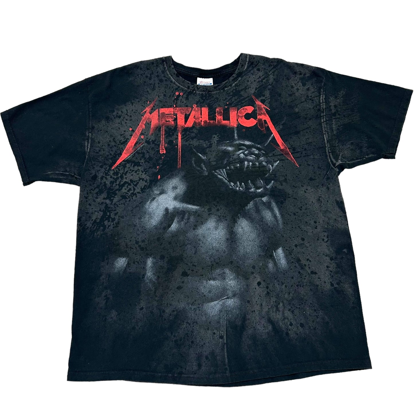 Late 2000s Metallica “Jump In The Fire” Black All Over Print Graphic T-Shirt - Size XXL (Fits Boxy XL)