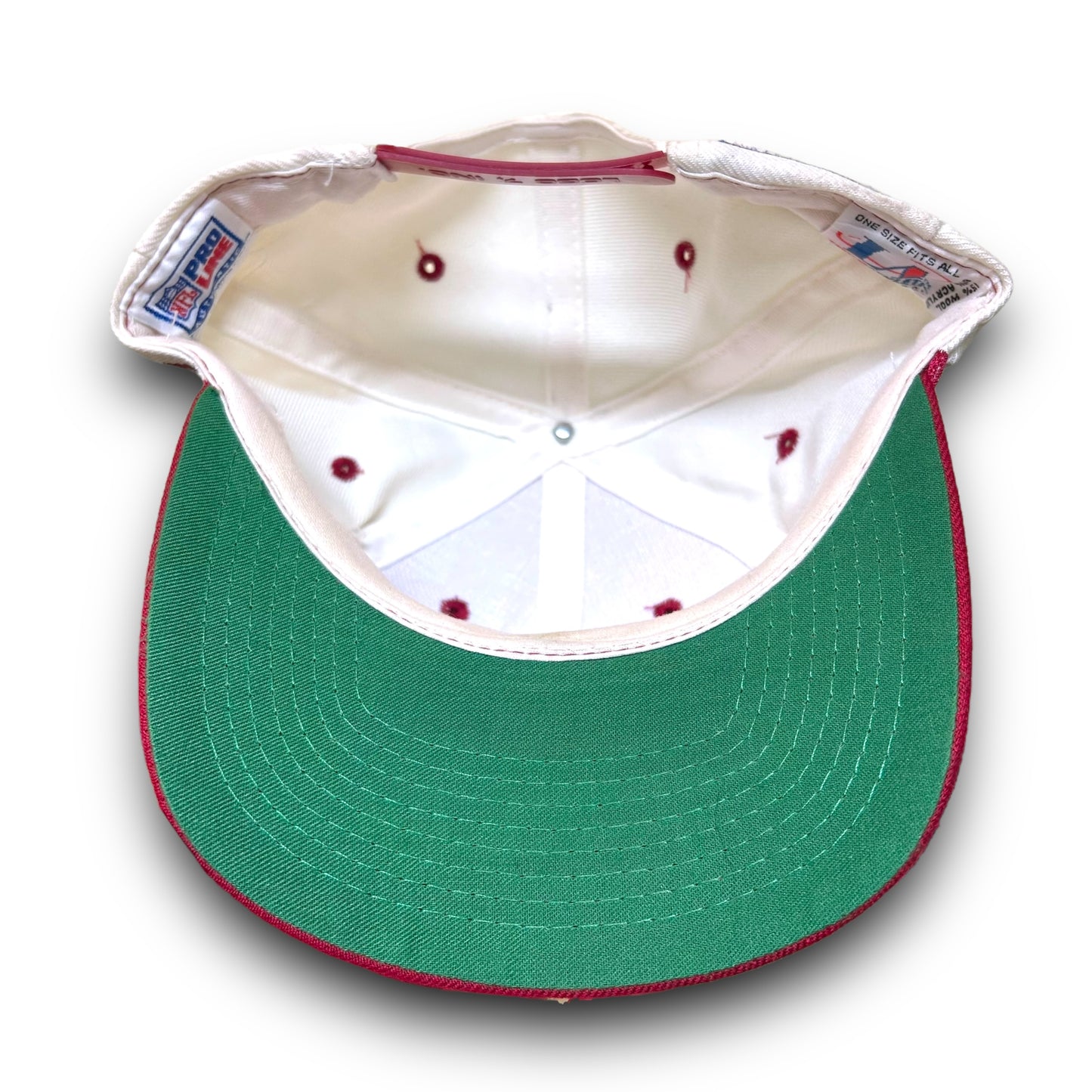 Vintage 1990s Logo Athletic Arizona Cardinals White Sharktooth Style Snapback Hat - One Size