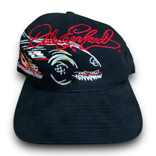 Vintage 1990s Chase Authentics Dale Earnhardt Sr. Black Embroidered Snapback Hat - One Size