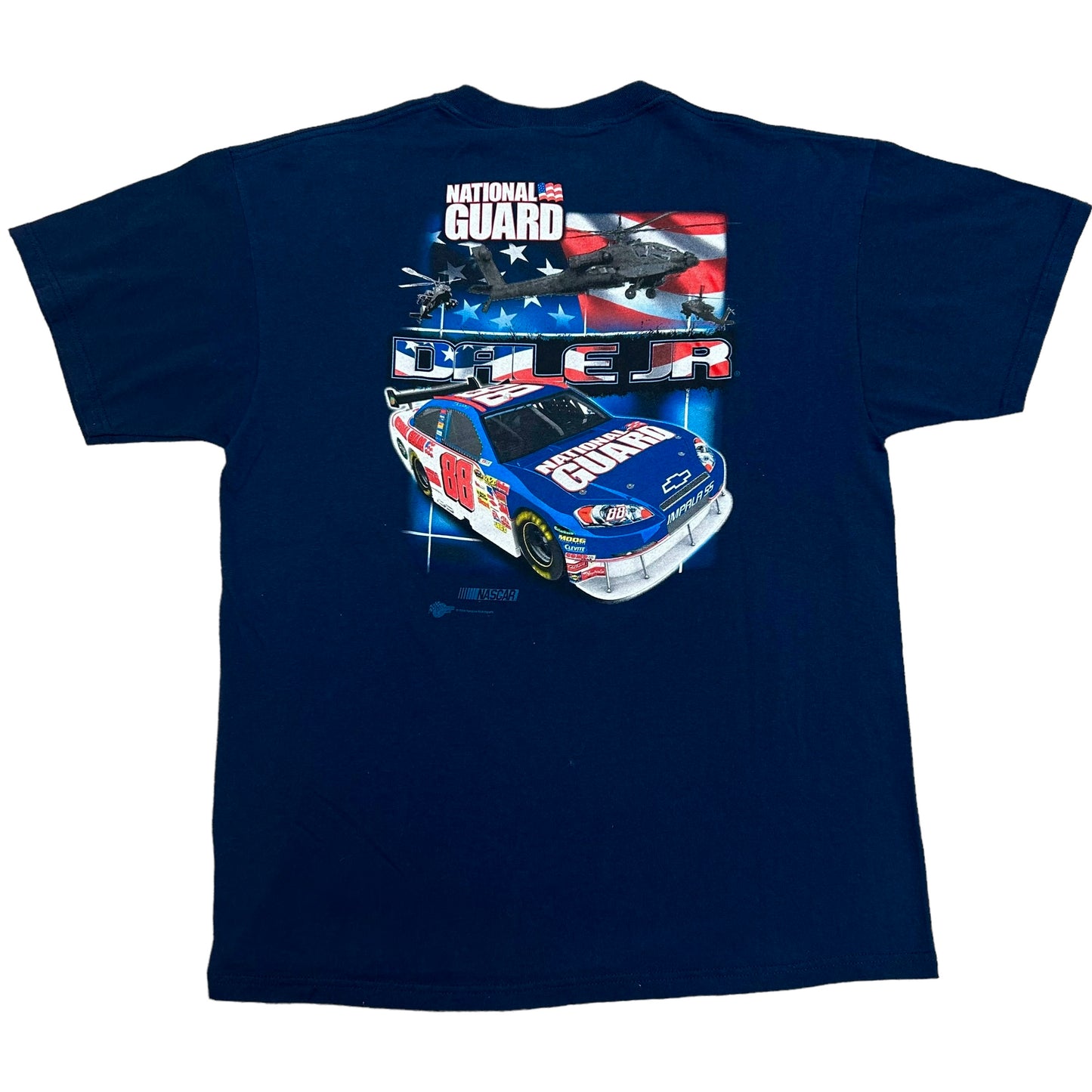 Late 2000s Dale Earnhardt Jr./National Guard Navy Blue Racing Graphic T-Shirt - Size XL