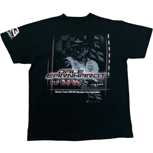 Early 2000s Dale Earnhardt Sr. “The Man” Black Racing Graphic T-Shirt - Size Large