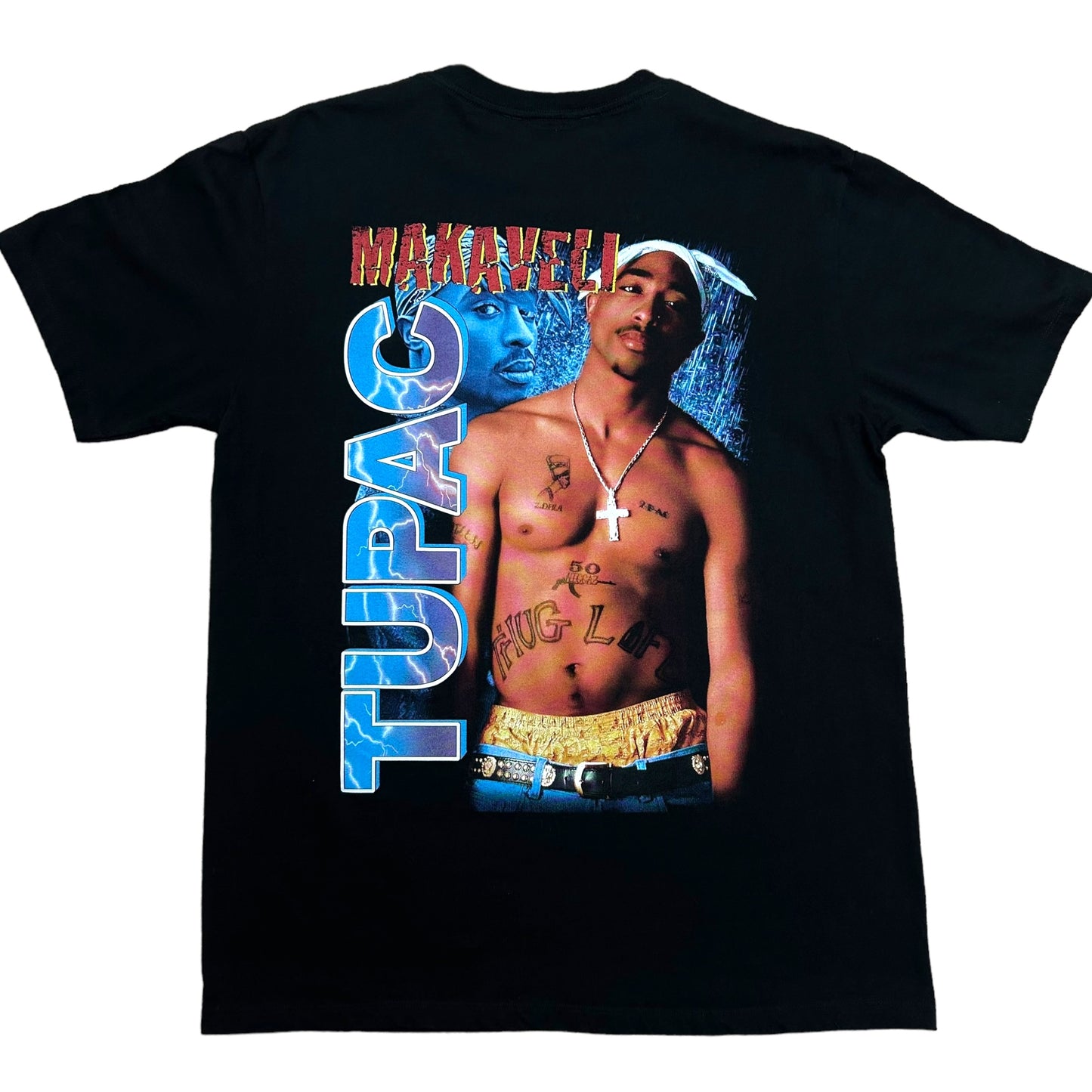 Modern Bootleg Tupac Shakur Black “Rap Tee” Style Graphic T-Shirt - Size XL