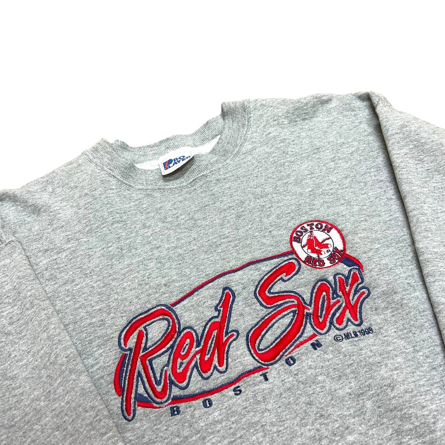 Vintage 1990s Boston Red Sox Grey Embroidered Crewneck Sweatshirt - Size XL