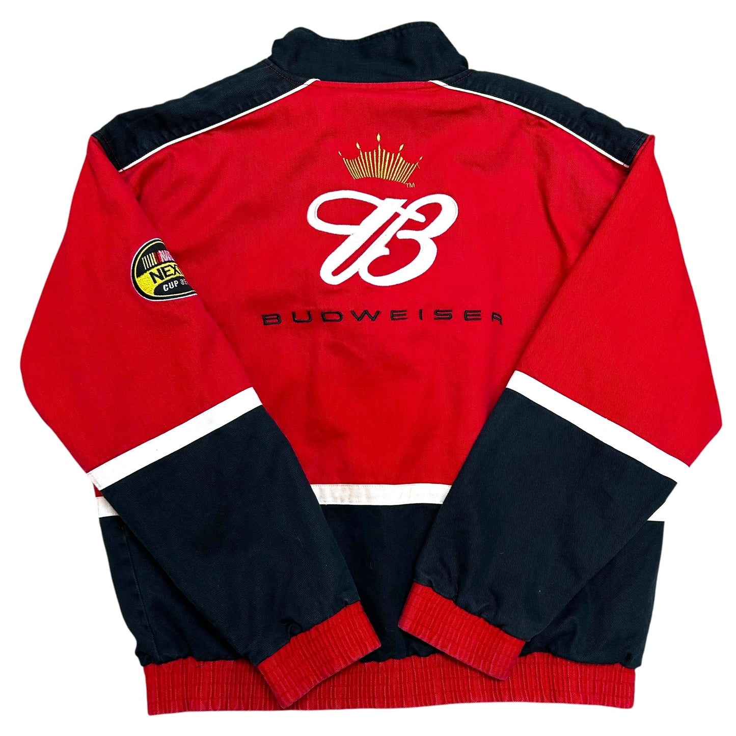 Mid-2000s Dale Earnhardt Jr./Budweiser Red/Black Racing Jacket - Size Large