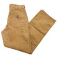 Modern Carhartt Loose Fit Flannel Lined Tan Carpenter Pants - Size 32” x 34”