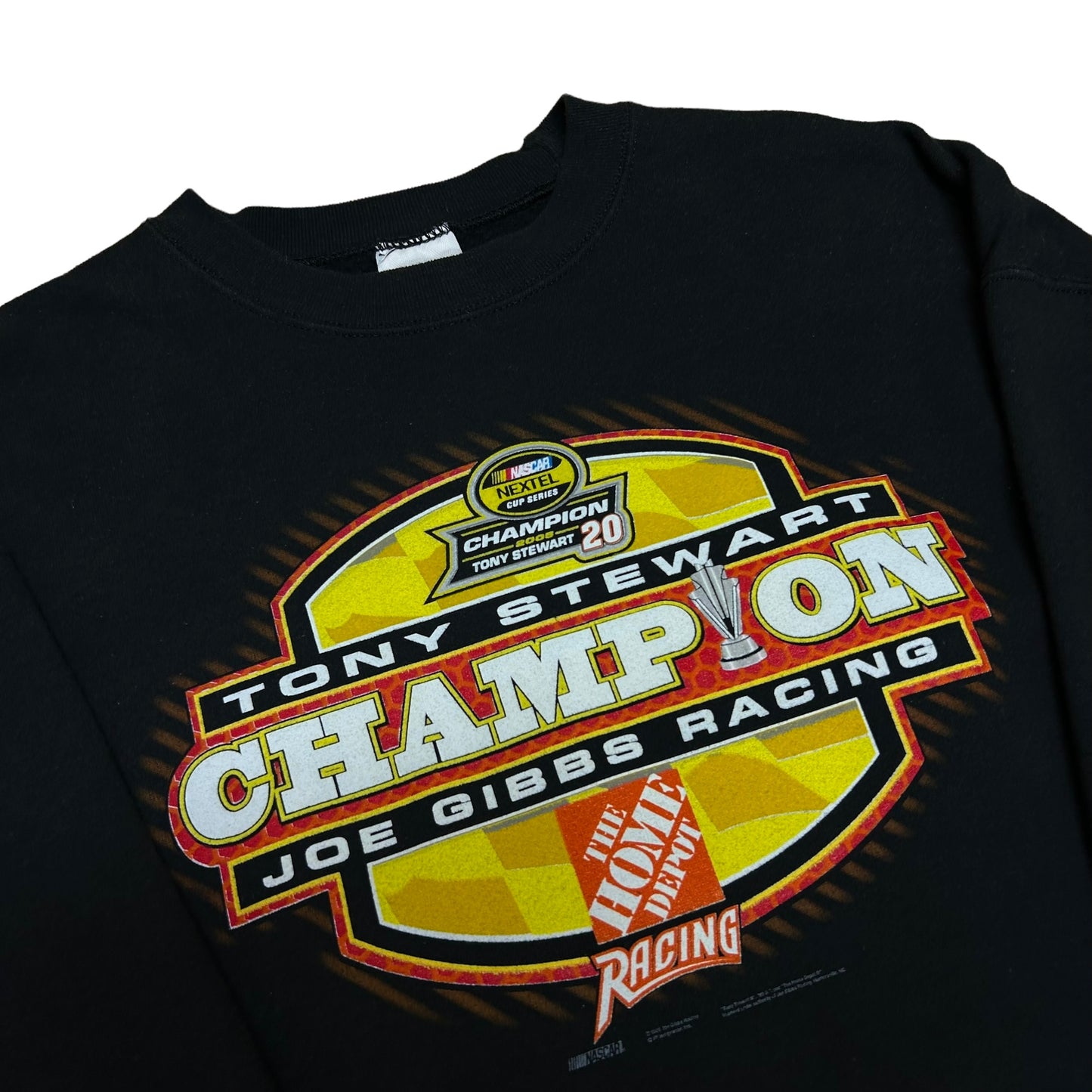 Mid-2000s Tony Stewart Nextel Cup Series 2005 Champion Black Crewneck Sweatshirt - Size XL